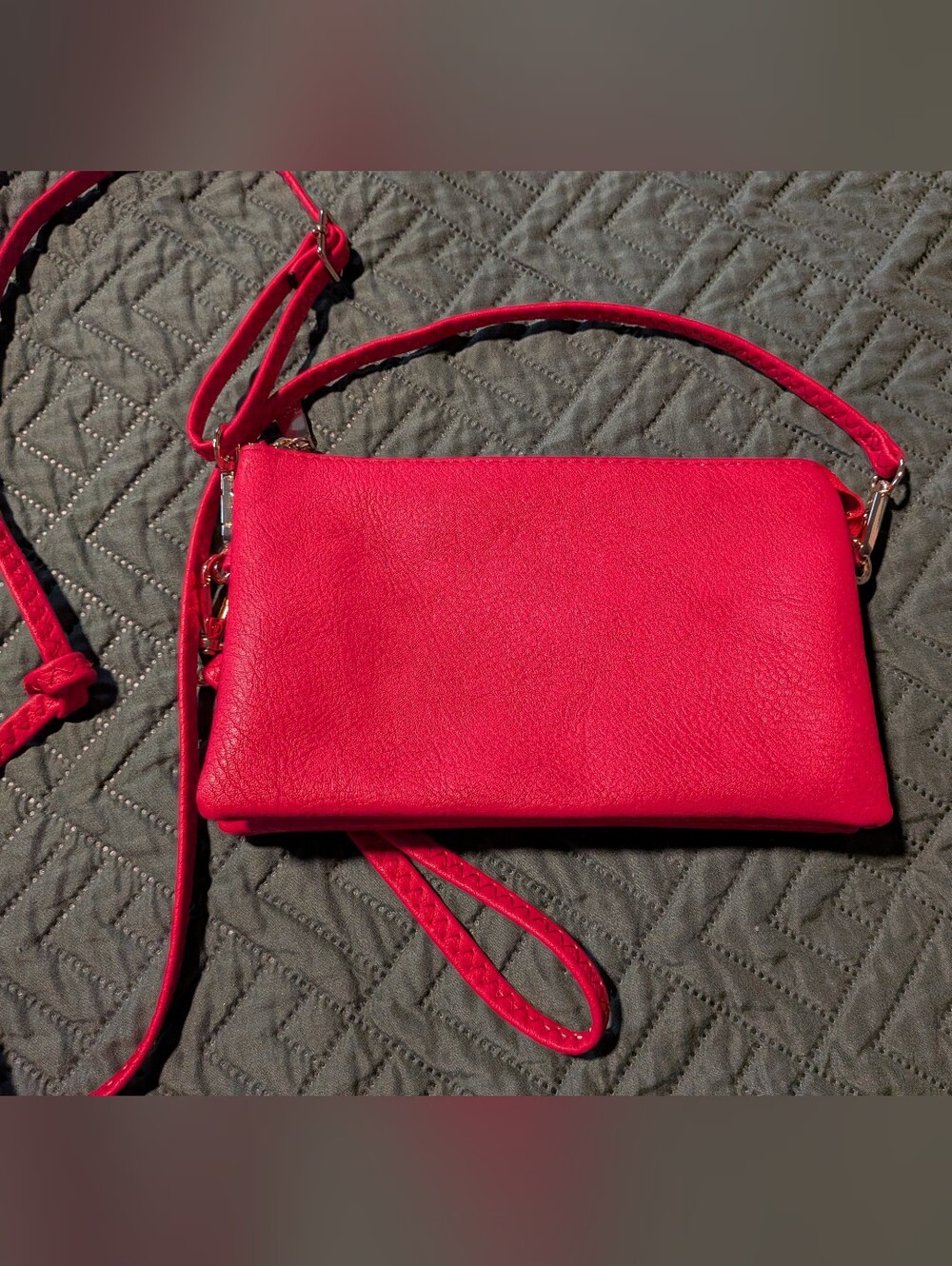 Bright Pink Women's Crossbody Wallet - Unbranded